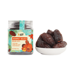 Nutty Best Co. Premium UAE Medjool Dates Jumbo Size (210 grams) | Natural Sweet Soft Khajur